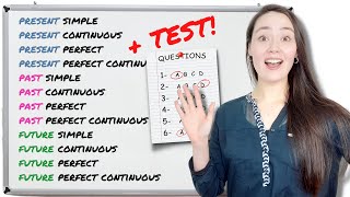 ALL 12 ENGLISH TENSES IN 1 HOUR  TEST [upl. by Kramlich]