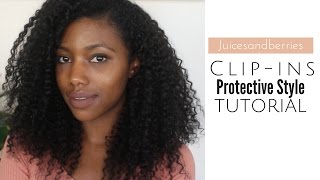 The BEST Clip Ins Protective Style  Prep  ACV Rinse  Natural Hair [upl. by Anurb]