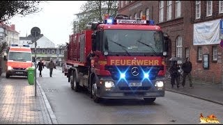 Brennt Lok im Hauptbahnhof Großeinsatz BF  FF Lübeck Anfahrten und Einsatzstelle [upl. by Htaras]