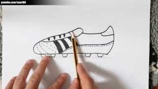 Como dibujar zapatillas de futbol [upl. by Sanfourd]