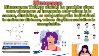 Nitrazepam  INFORMATION  Nitrazepam Uses  How Nitrazepam works  Severe side effects [upl. by Ahsemed]