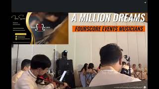 A MILLION DREAMS  INSTRUMENTAL QUARTET  FourScore Events Musicians [upl. by Gratt]