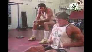 Arnold TRAINING 1980 back amp chest [upl. by Dnalram746]