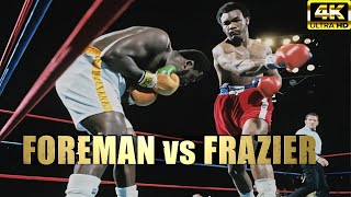 George Foreman vs Joe Frazier  BRUTAL KNOCKOUT Legendary Boxing Fight  4K Ultra HD [upl. by Michaud654]