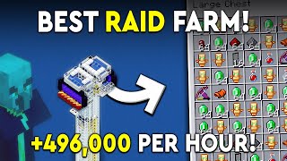 Minecraft Stacking Raid Farm Tutorial  EASIEST  496000 PH [upl. by Yelkrab]