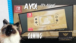 Hyrule Edition Nintendo Switch Lite Unboxing  A YO Gaming [upl. by Linda]