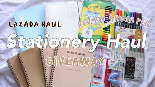 stationery haul lazada haul  giveaway [upl. by Pippo]