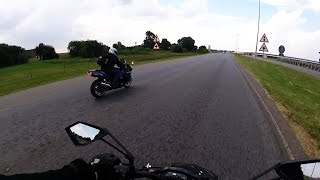 Z1000 tries to take on ZZR1400 [upl. by Adnav]