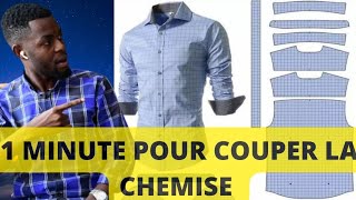 La méthode la plus simple pour couper une CHEMISE  How to CUT a SHIRT comment couper une chemise [upl. by Madonna]