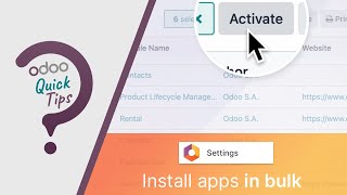 Odoo Quick Tips  Install apps in bulk [upl. by Koerlin]