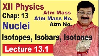 NCERT XII Physics Chap131  Isotopes  Isobars  Isotones  Nuclei [upl. by Naillij102]