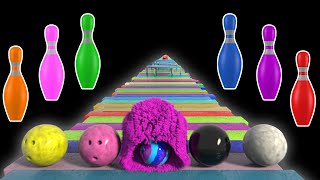 Kinetic Sand Carnival Bowling Ball Fun with Fruits amp Shapes 🎪🍇 Binkie TV [upl. by Brigitta]