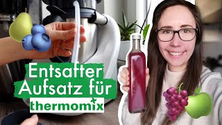 Ich teste einen Thermomix ENTSAFTER Aufsatz von Mixfino  MICEKÖRNCHEN [upl. by Zetana]