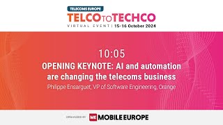 Telco to Techco  October 2024 I AI and automation are changing the telecoms business [upl. by Erminna]