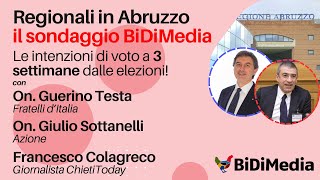 Elezioni Regionali in Abruzzo il sondaggio BiDiMedia [upl. by Cherish]