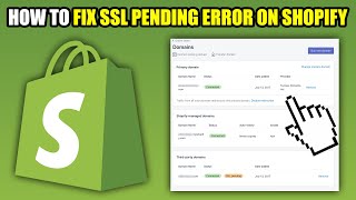 How To Fix SSL Pending Error on Shopify 2024 [upl. by Uahsoj]