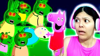 PEPPA PIG APOCALYPSE  REACCIONANDO A PEPPA PIG ZOMBIE😱 [upl. by Lig281]