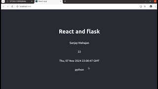 Python Flask connection to ReactJS [upl. by Bianchi]