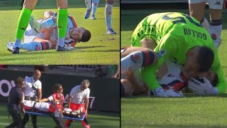 Genoa midfielder Malinovskyi Horrific lowerleg Injury vs Venezia 🥺😱 [upl. by Eelrebmyk]