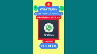 Whatsapp Silinen Fotoğrafları Geri Getirme 2023 [upl. by Yenohtna]