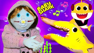 Musician Baby Shark Song  High Five Kids Videos [upl. by Lail419]