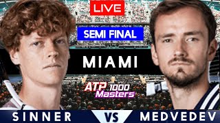 SINNER Vs MEDVEDEV • ATP Miami Open 2024 SF • LIVE Tennis PlaybyPlay Stream [upl. by Wainwright]