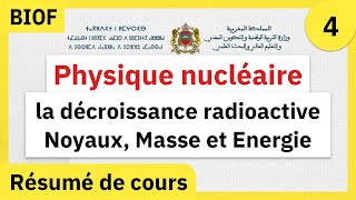 Physique nucléaire  la décroissance radioactive  Résumé de cours 4 [upl. by Hebbe916]