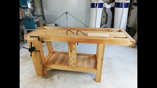 Massive woodwork workbench  Masywna strugnica stolarska [upl. by Luapnaej]