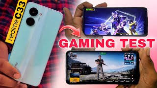 Gaming Test In Realme C33  UniSoc T612  Bgmi test amp Free fire test  graphics Heating ⚡️🔥 [upl. by Muffin930]