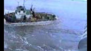 Melbourne Tug Boat Tips Over Towing Ship and Man Overboard [upl. by Hennebery151]