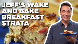 Jeff Mauros Wake and Bake Breakfast Strata  The Kitchen  Food Network [upl. by Lehsreh563]