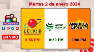 Lotería Nacional LEIDSA y Anguilla Lottery en Vivo 📺│Martes 2 de enero 2024  855 PM [upl. by Lang880]