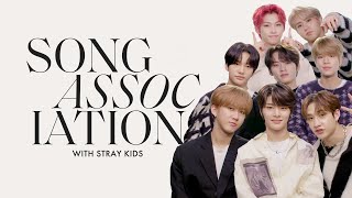 Stray Kids Sing Justin Bieber Adam Levine and quotLevanterquot in a Game of Song Association  ELLE [upl. by Emmet227]