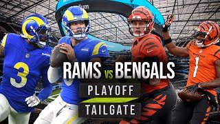 Los Angeles Rams vs Cincinnati Bengals Super Bowl 56 preview  Playoff Tailgate [upl. by Carree]