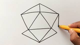 How to Draw an Icosahedron Shape [upl. by Schmitt]