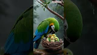 Wonderfull mother parrot wildlife roarwhiskers animals shorts [upl. by Mullac]