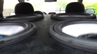 4 Blaupunkt Vw 380 15s on ESX 7000d  1 ohm 3 optima yellow top [upl. by Ham]