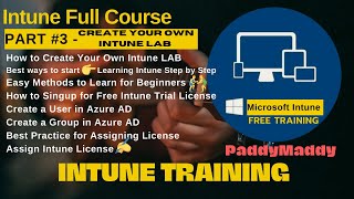 Intune Training Course 3  How to create INTUNE LAB  Try Microsoft Intune for FREE  licensing [upl. by Petrie485]