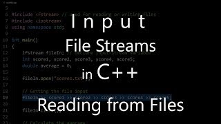 Input File Streams in C Reading from Files [upl. by Gilus]