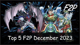 Top 5 Best FREE TO PLAY Decks in December 2023 With Duel Replays YuGiOh Duel Links F2P [upl. by Careaga]