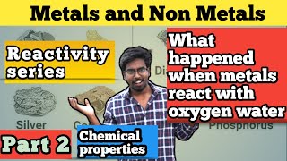 Reactivity seriesmetals react with oxygen water acids part 2 metal and non metals [upl. by Kosel]