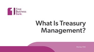 What Is Treasury Management [upl. by Adehsar]