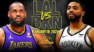 Los Angeles Lakers vs Brooklyn Nets Full Game Highlights  January 19 2024  FreeDawkins [upl. by Earahc55]