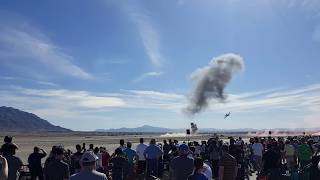 Simulated attack on Nellis Air Force Base Airshow Air amp Space exhibit 111117 quotAMAZING must seequot [upl. by Ehtyaf]