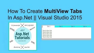 How to create multiview tabs in aspnet  Visual Studio 2015 [upl. by Itteb930]