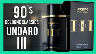 SENSATIONAL UNGARO III Fragrance Review 90s Cologne Classics [upl. by Eyoj]