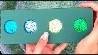 CRUSHING SMALL FLORAL FOAM GLITTER BOMBS ASMR [upl. by Merriott]