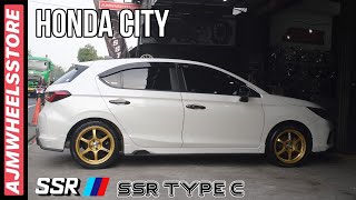 MODIFIKASI CITY HATCHBACK VELG SSR TYPE C  AJMHEELSSTORE [upl. by Arundell]