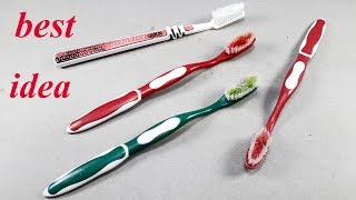 Waste material reuse idea  Best out of waste  DIY arts and crafts  recycling toothbrush [upl. by Aicinod180]