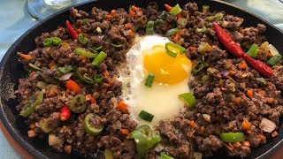 Beef Sizzling Sisig  The FAMOUS Filipino Cuisine  Flavorsome [upl. by Eimmas665]